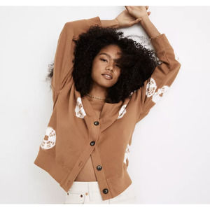 Madewell Brown Seashell Cardigan